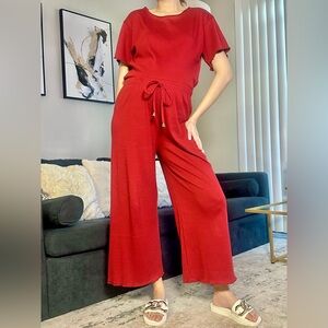 Marie lounge wear | comfy casual co-ord set | RED